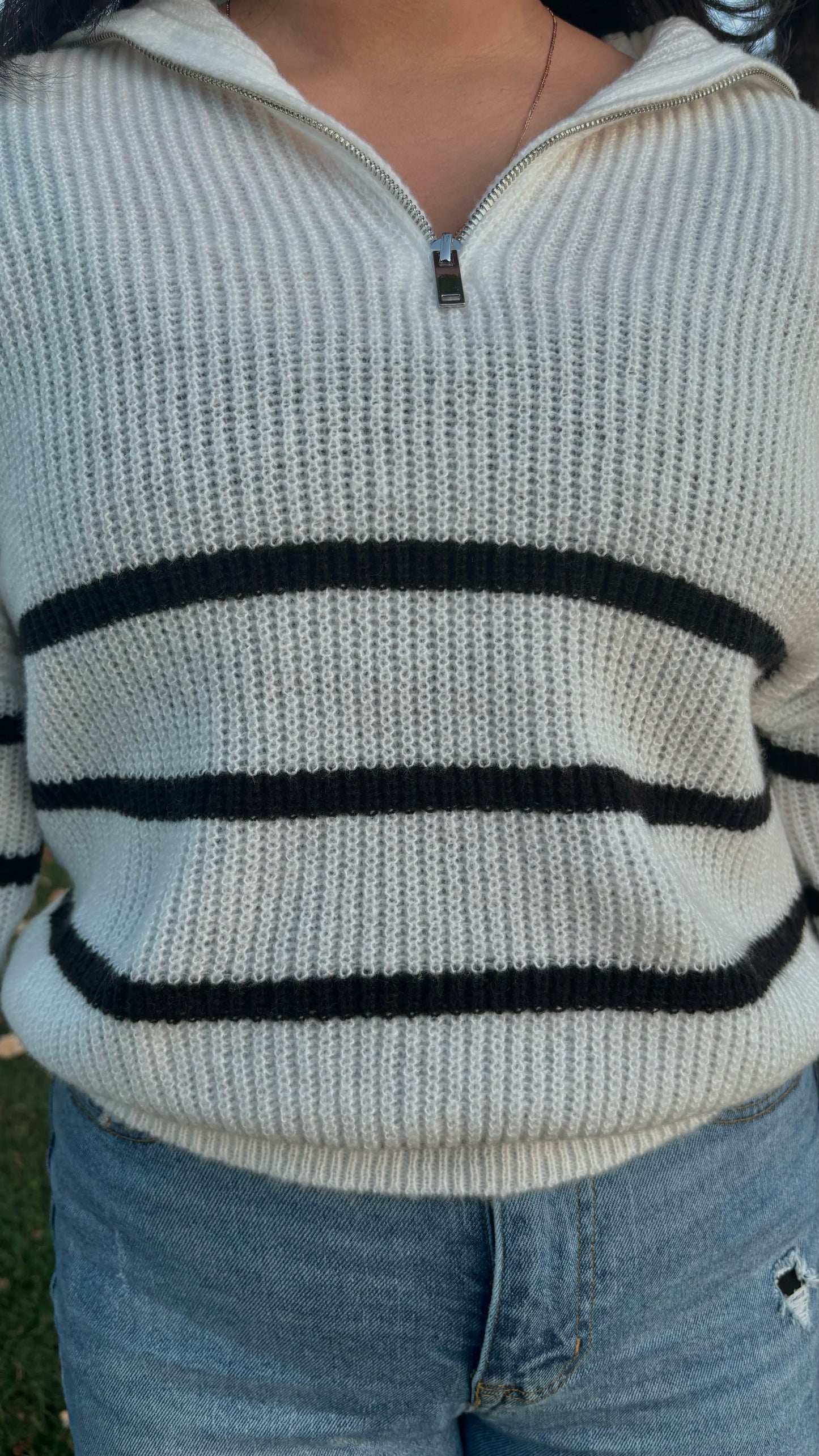 Striped pullover sweater