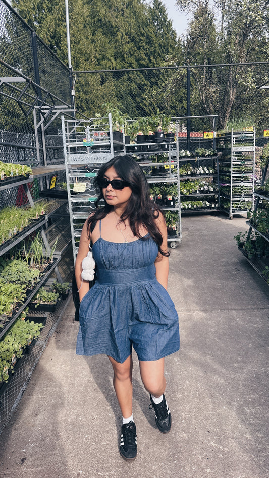Daisy Denim Romper
