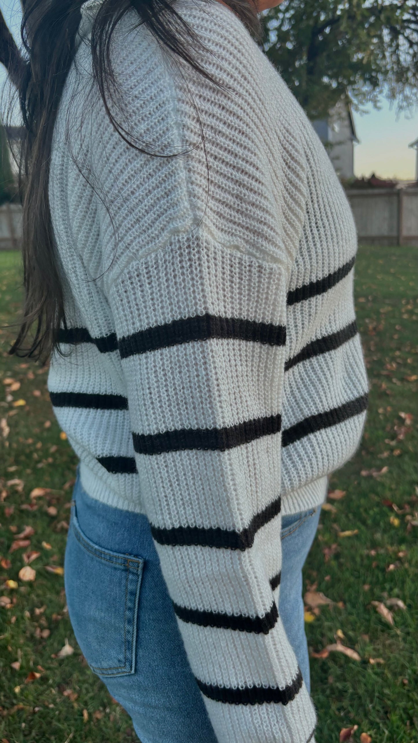 Striped pullover sweater