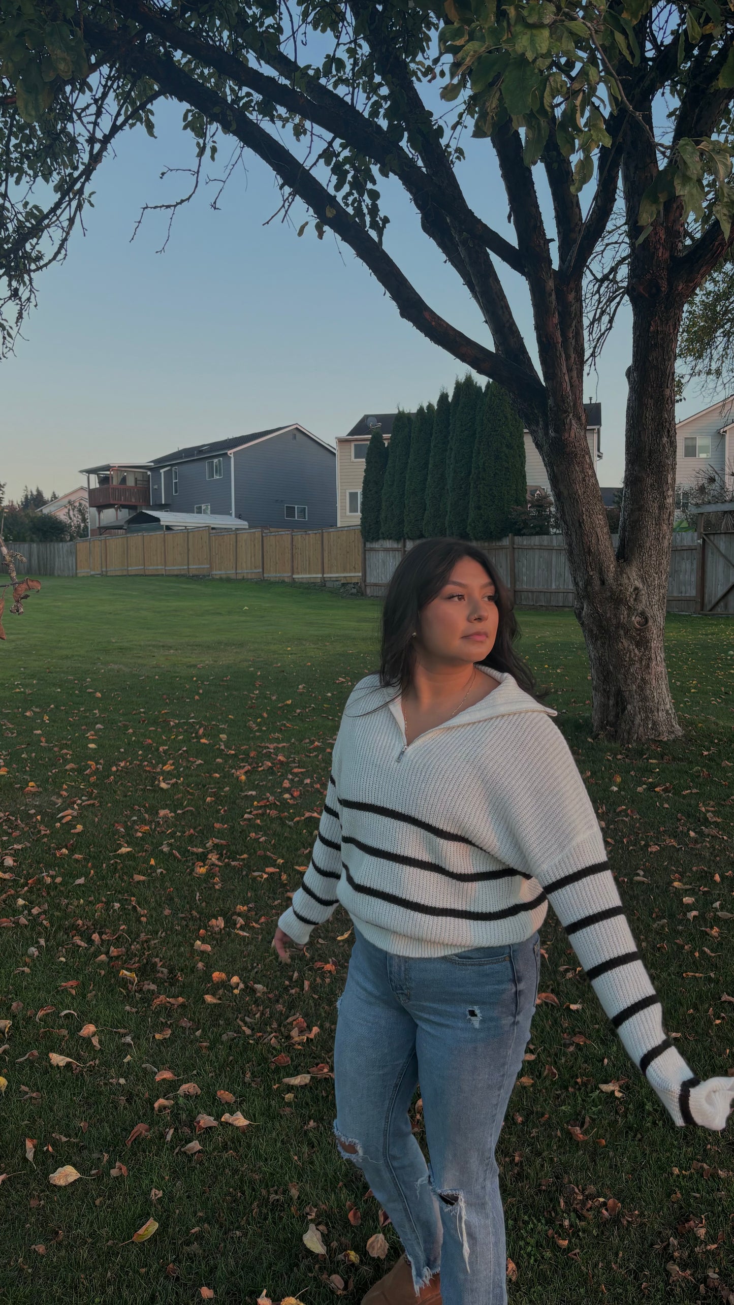 Striped pullover sweater