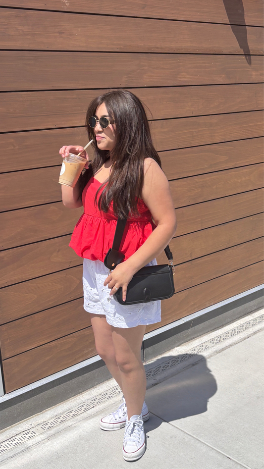 Eyelet lace shorts